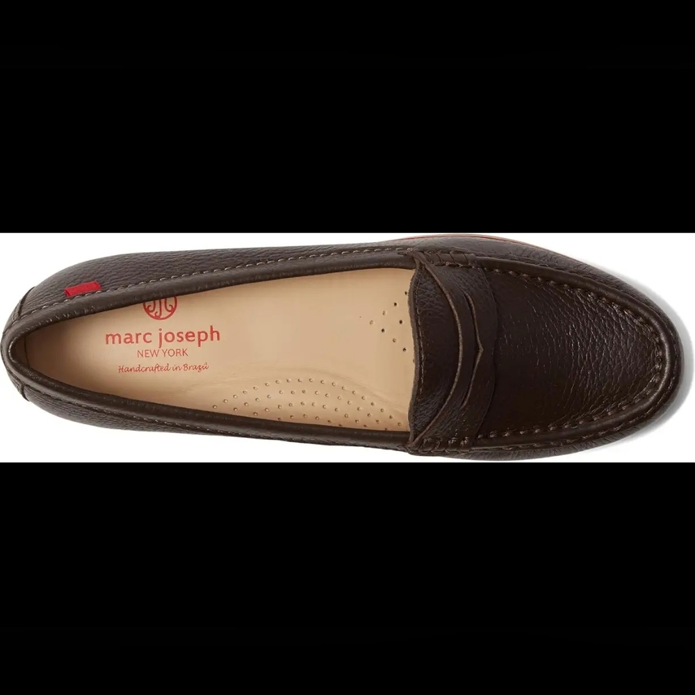 NEW Marc Joesph Rich Brown 100% Leather Handcrafted Brazilian Loafers - 6.5 - Picture 3 of 4